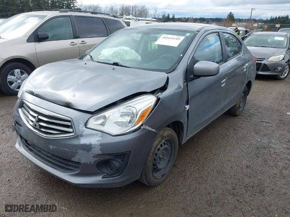 2017 Mitsubishi Mirage G4 ES with VIN ML32F3FJ5HHF14440, listed as a IAAI auction lot 41664145 with 64,023 mi miles. Bid and sale history available at carsss.com. Image 2.