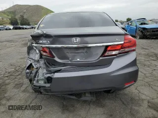 2014 Honda Civic Sedan LX with VIN 19XFB2F5XEE210185, listed as a Copart auction lot 53828455 with 154,204 mi miles and Salvage Title. Bid and sale history available at carsss.com. Image 6.