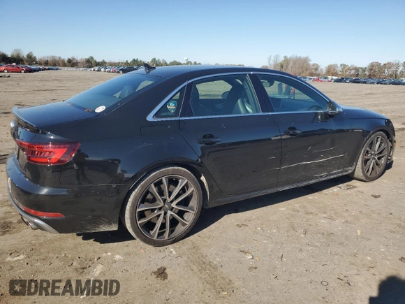 2019 Audi S4 Premium Plus with VIN WAUB4AF45KA115863, listed as a Copart auction lot 80114384 with 61,969 mi miles and Salvage Title. Bid and sale history available at carsss.com. Image 3.