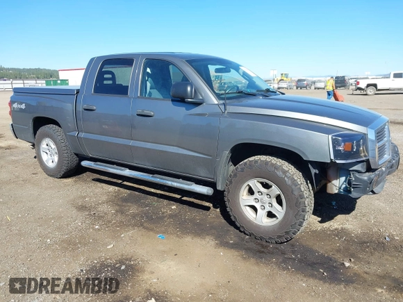 2005 Dodge Dakota SLT with VIN 1D7HW48N25S133725, listed as a IAAI auction lot 42074588 with 163,090 mi miles. Bid and sale history available at carsss.com. Image 1.