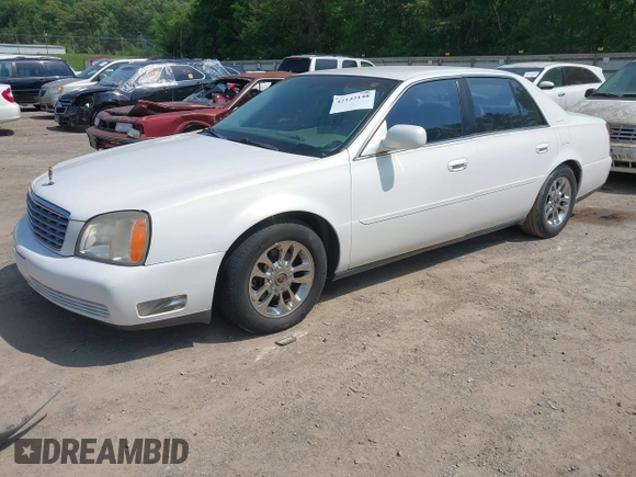 2004 Cadillac DeVille z VIN 1G6KD54Y04U156194, wystawiony jako IAAI lot #42143148 z przebiegiem 141 938 mil mil oraz . Historia ofert i sprzedaży dostępna na DreamBid. Obrazek 2.