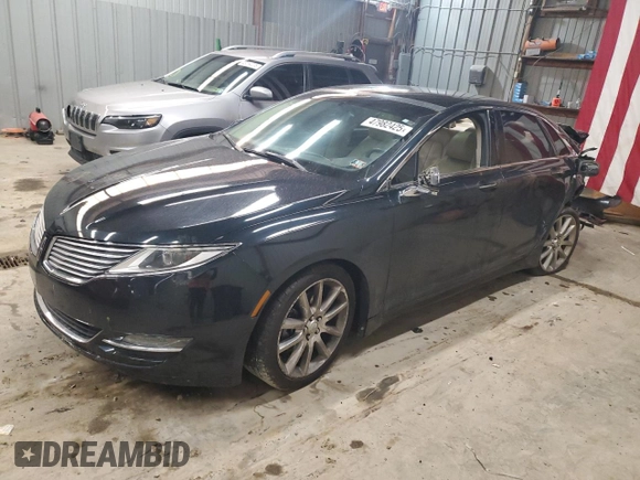 2014 Lincoln MKZ with VIN 3LN6L2JK2ER800279, listed as a Copart auction lot 47982425 with 0 mi miles and Salvage Title. Bid and sale history available at carsss.com. Image 1.
