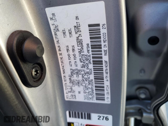 2021 Toyota Tacoma SR5 with VIN 3TMDZ5BN0MM103256, listed as a Copart auction lot 50101675 with 49,673 mi miles and Salvage title. Bid and sale history available at DreamBid. Image 12.