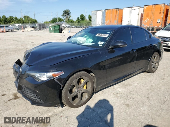 2017 Alfa Romeo Giulia with VIN ZARFAEDN4H7535772, listed as a Copart auction lot 58783614 with Not provided miles and Salvage title. Bid and sale history available at DreamBid. Image 1.