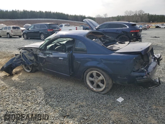 2003 Ford Mustang GT Deluxe with VIN 1FAFP42X23F321777, listed as a Copart auction lot 45707565 with 0 mi miles and Salvage Title. Bid and sale history available at carsss.com. Image 2.