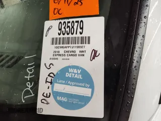 2018 Chevrolet Express Cargo with VIN 1GCWGAFP7J1198927, listed as a IAAI auction lot 42691823 with 115,294 mi miles and . Bid and sale history available at DreamBid. Image 1.