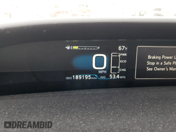 2020 Toyota Prius LE with VIN JTDKARFP3L3137757, listed as a Copart auction lot 55695845 with 189,195 mi miles and Salvage Title. Bid and sale history available at DreamBid. Image 9.