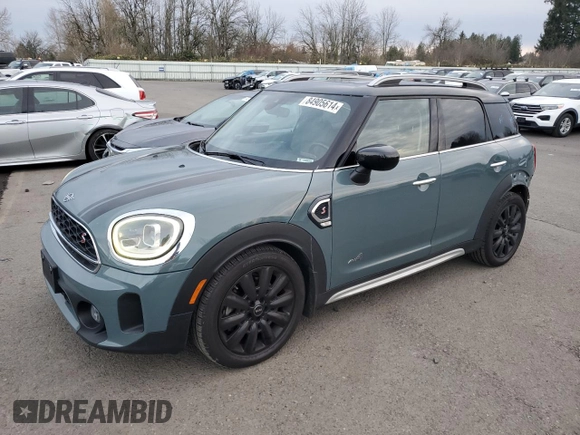 2021 MINI Countryman Cooper S with VIN WMZ83BR07M3M70345, listed as a Copart auction lot 84905614 with 42,000 mi miles and Salvage title. Bid and sale history available at DreamBid. Image 1.