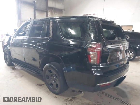 2023 Chevrolet Tahoe Commercial with VIN 1GNSKLED9PR283866, listed as a IAAI auction lot 41908799 with 35,753 mi miles and . Bid and sale history available at DreamBid. Image 3.