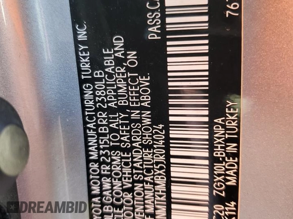 2018 Toyota C-HR XLE z VIN NMTKHMBX5JR014024, wystawiony jako Copart lot #56367465 z przebiegiem 79 882 mil mil oraz Szkoda całkowita • Salvage title. Historia ofert i sprzedaży dostępna na DreamBid. Obrazek 12.