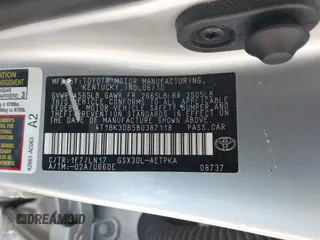 2011 Toyota Avalon with VIN 4T1BK3DB5BU387118, listed as a IAAI auction lot 41990331 with 79,792 mi miles and . Bid and sale history available at carsss.com. Image 9.