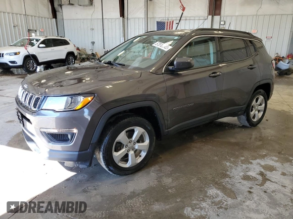 2018 Jeep Compass Latitude with VIN 3C4NJDBB6JT142303, listed as a Copart auction lot 57510045 with 65,336 mi miles and Salvage title. Bid and sale history available at DreamBid. Image 1.