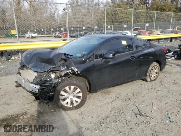 2012 Honda Civic Cpe LX with VIN 2HGFG3B51CH548901, listed as a Copart auction lot 77664623 with 88,475 mi miles and Salvage Title. Bid and sale history available at carsss.com. Image 1.