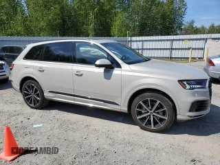 2023 Audi Q7 Premium Plus with VIN WA1LXBF77PD018405, listed as a Copart auction lot 55975455 with 15,702 mi miles and Salvage title. Bid and sale history available at DreamBid. Image 4.