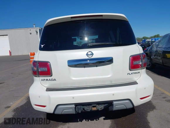 2018 Nissan Armada Platinum with VIN JN8AY2NE7J9730759, listed as a IAAI auction lot 39541925 with 83,001 mi miles. Bid and sale history available at carsss.com. Image 17.