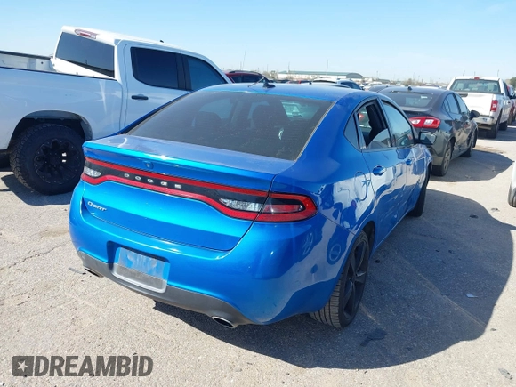 2015 Dodge Dart SXT with VIN 1C3CDFBB7FD212855, listed as a IAAI auction lot 41739533 with 93,900 mi miles. Bid and sale history available at carsss.com. Image 4.
