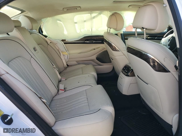 2019 Genesis G90 3.3T Premium with VIN KMHG34JA2KU053343, listed as a Copart auction lot 89067445 with 0 mi miles and Salvage Title. Bid and sale history available at carsss.com. Image 11.