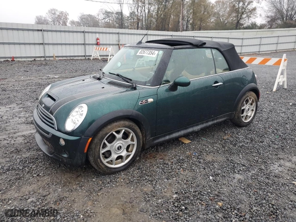 2008 MINI Cooper Convertible S with VIN WMWRH33518TU81148, listed as a Copart auction lot 82677354 with 91,539 mi miles and Salvage Title. Bid and sale history available at carsss.com. Image 1.
