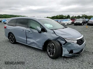 2023 Honda Odyssey Elite with VIN 5FNRL6H90PB071988, listed as a Copart auction lot 58589585 with 12,998 mi miles and Salvage title. Bid and sale history available at DreamBid. Image 14.