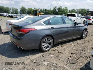 2019 Genesis G80 3.8L with VIN KMTFN4JE7KU310110, listed as a Copart auction lot 59879974 with 61,645 mi miles and Salvage Title. Bid and sale history available at carsss.com. Image 3.