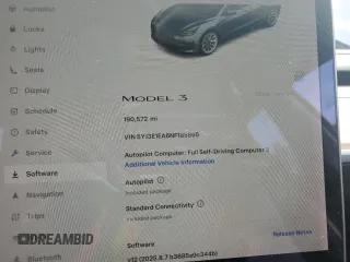 2022 Tesla Model 3 z VIN 5YJ3E1EA6NF185895, wystawiony jako Copart lot #60165405 z przebiegiem 190 572 mil mil oraz Czysty tytuł • Clean title. Historia ofert i sprzedaży dostępna na DreamBid. Obrazek 9.