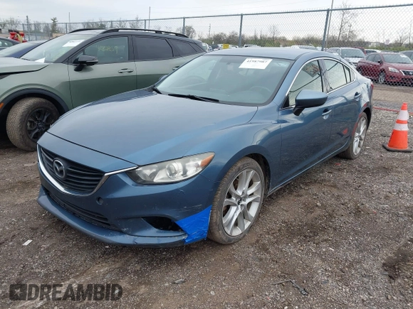 2016 Mazda Mazda6 i Touring with VIN JM1GJ1V56G1439360, listed as a IAAI auction lot 41987987 with 155,271 mi miles. Bid and sale history available at carsss.com. Image 2.