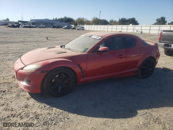 2004 Mazda RX-8 with VIN JM1FE173340122567, listed as a Copart auction lot 76424894 with 136,772 mi miles and Clean Title. Bid and sale history available at carsss.com. Image 1.