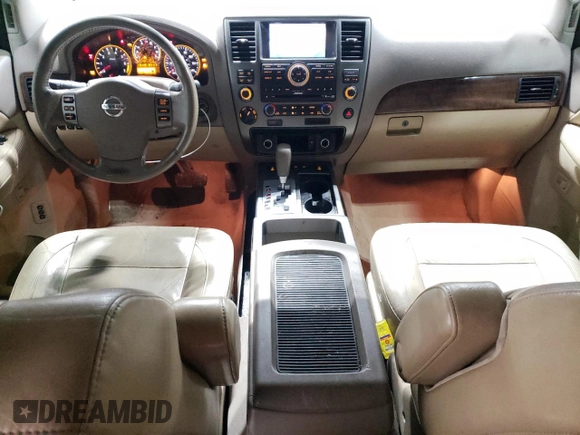 2011 Nissan Armada Platinum z VIN 5N1AA0NC6BN621460, wystawiony jako Copart lot #54748765 z przebiegiem 175 133 mil mil oraz Czysty tytuł • Clean title. Historia ofert i sprzedaży dostępna na DreamBid. Obrazek 8.