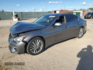 2022 Infiniti Q50 Luxe with VIN JN1EV7BP6NM311235, listed as a Copart auction lot 46175215 with 19,869 mi miles and Non Repairable. Bid and sale history available at DreamBid. Image 1.