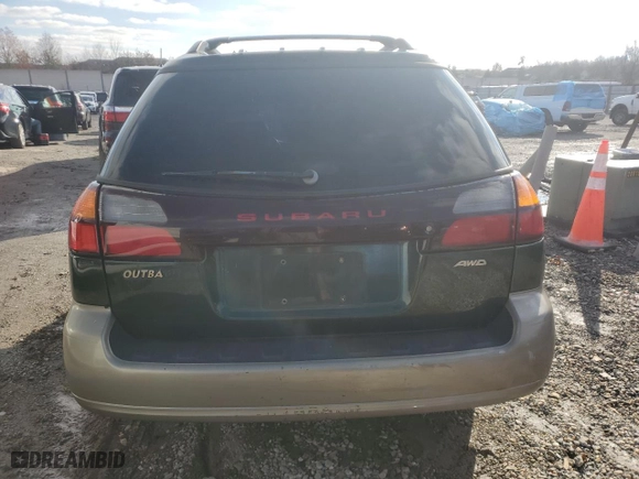 2000 Subaru Legacy Wagon Outback w/RB Equip with VIN 4S3BH6656Y7650512, listed as a Copart auction lot 85745784 with 151,398 mi miles and Non Repairable. Bid and sale history available at carsss.com. Image 6.