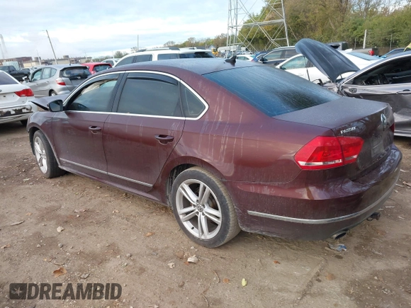 2014 Volkswagen Passat SEL Premium with VIN 1VWCS7A37EC022413, listed as a IAAI auction lot 40597042 with 131,866 mi miles. Bid and sale history available at carsss.com. Image 3.
