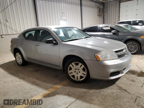 2014 Dodge Avenger SE z VIN 1C3CDZAB3EN160734, wystawiony jako Copart lot #58937135 z przebiegiem 115 311 mil mil oraz Tytuł czysty. Historia ofert i sprzedaży dostępna na DreamBid. Obrazek 4.