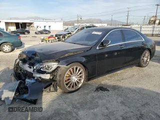2017 Mercedes-Benz S 550 with VIN WDDUG8CB2HA292173, listed as a Copart auction lot 45757075 with 99,985 mi miles and Salvage Title. Bid and sale history available at carsss.com. Image 1.
