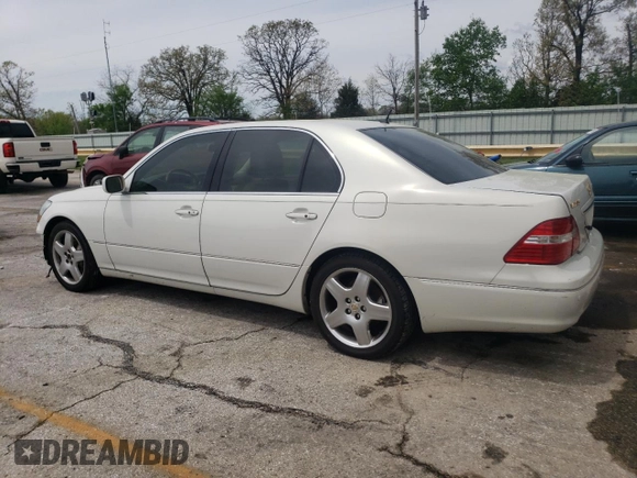 2005 Lexus LS 430 with VIN JTHBN36F250182474, listed as a Copart auction lot 54141425 with 177,907 mi miles and Salvage Title. Bid and sale history available at carsss.com. Image 2.
