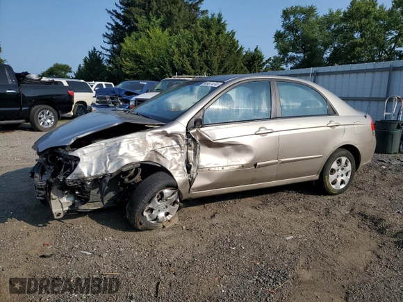 2008 Kia Spectra EX with VIN KNAFE122485569381, listed as a Copart auction lot 66907474 with Not Provided miles and Salvage Title. Bid and sale history available at carsss.com. Image 1.