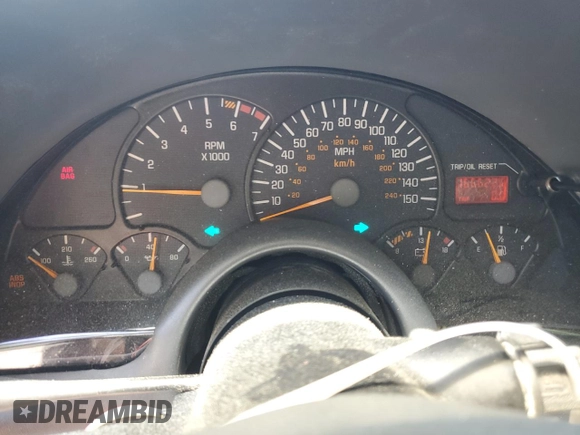 1999 Pontiac Firebird Formula with VIN 2G2FV22G4X2233748, listed as a Copart auction lot 55693535 with 166,622 mi miles and Salvage title. Bid and sale history available at DreamBid. Image 9.