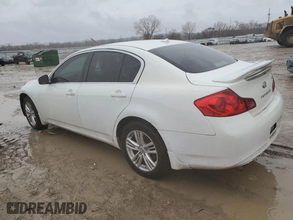 2011 Infiniti G25 x z VIN JN1DV6AR1BM650229, wystawiony jako Copart lot #47320395 z przebiegiem 167 404 mil mil oraz Szkoda całkowita • Salvage title. Historia ofert i sprzedaży dostępna na DreamBid. Obrazek 2.
