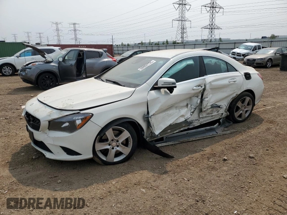 2015 Mercedes-Benz CLA 250 with VIN WDDSJ4GB0FN177766, listed as a Copart auction lot 58659135 with 54,423 mi miles and Salvage title. Bid and sale history available at DreamBid. Image 1.