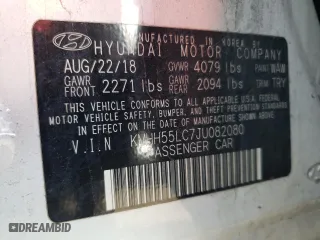 2018 Hyundai Elantra GT Sport with VIN KMHH55LC7JU082080, listed as a Copart auction lot 68723884 with 38,867 mi miles and Salvage Title. Bid and sale history available at carsss.com. Image 13.