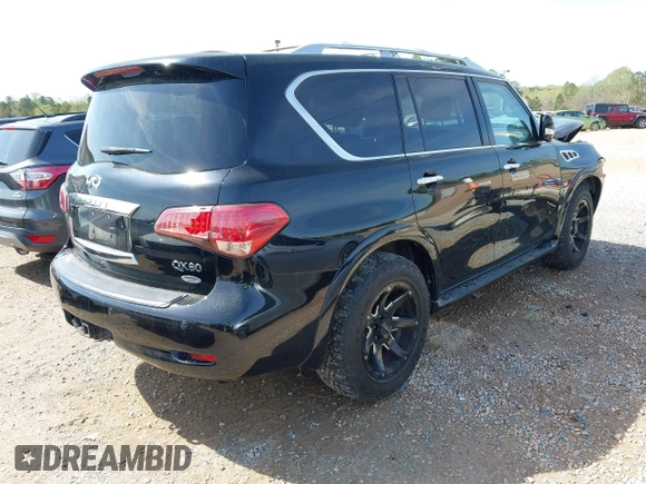 2014 Infiniti QX80 z VIN JN8AZ2NFXE9554706, wystawiony jako IAAI lot #41930947 z przebiegiem 133 655 mil mil oraz . Historia ofert i sprzedaży dostępna na DreamBid. Obrazek 4.