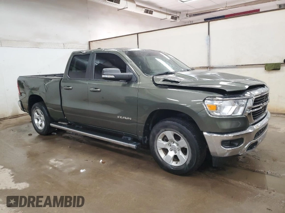 2021 Ram 1500 Big Horn with VIN 1C6SRFBT3MN696054, listed as a Copart auction lot 73539964 with 53,278 mi miles and Non Repairable. Bid and sale history available at carsss.com. Image 4.