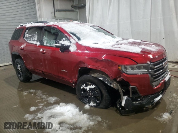 2021 GMC Acadia AT4 with VIN 1GKKNLLS2MZ234915, listed as a Copart auction lot 87026744 with 25,302 mi miles and Salvage Title. Bid and sale history available at carsss.com. Image 4.