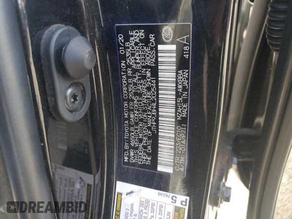 2020 Lexus UX 250h z VIN JTHP9JBH4L2025441, wystawiony jako Copart lot #48759045 z przebiegiem 42 348 mil mil oraz Szkoda całkowita • Salvage title. Historia ofert i sprzedaży dostępna na DreamBid. Obrazek 15.