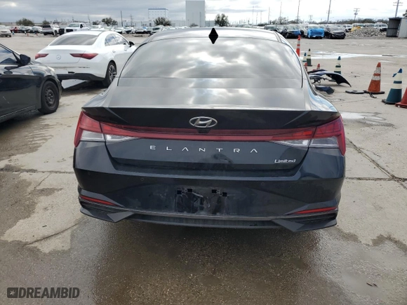 2023 Hyundai Elantra Limited with VIN KMHLP4AG1PU509248, listed as a Copart auction lot 46309385 with 63,165 mi miles and Salvage Title. Bid and sale history available at carsss.com. Image 6.