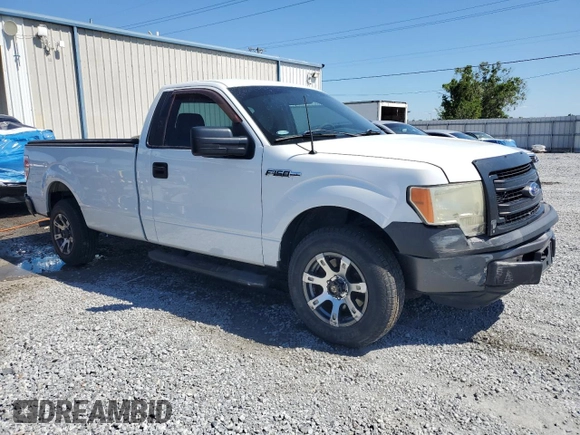 2013 Ford F-150 XL with VIN 1FTMF1CM7DKF24521, listed as a Copart auction lot 53161425 with 128,518 mi miles and Salvage Title. Bid and sale history available at carsss.com. Image 4.