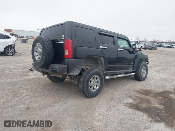 2007 Hummer H3 SUV with VIN 5GTDN13E578109056, listed as a IAAI auction lot 41455611 with 182,456 mi miles and . Bid and sale history available at DreamBid. Image 4.