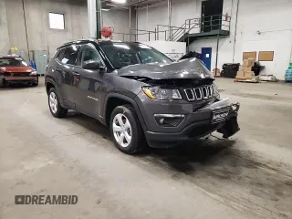 2020 Jeep Compass Latitude with VIN 3C4NJDBB7LT156620, listed as a Copart auction lot 81154344 with 55,098 mi miles and Salvage Title. Bid and sale history available at carsss.com. Image 11.