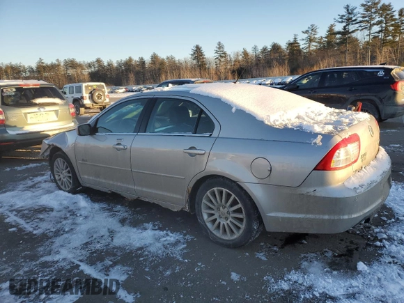 2008 Mercury Milan Premier with VIN 3MEHM02128R616953, listed as a Copart auction lot 44748375 with 104,739 mi miles and Salvage Title. Bid and sale history available at carsss.com. Image 2.
