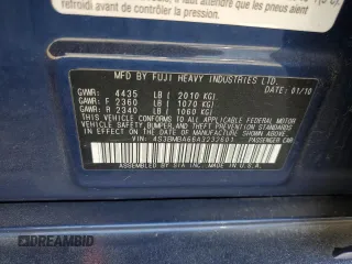 2010 Subaru Legacy with VIN 4S3BMBA66A3232601, listed as a Copart auction lot 49047725 with 111,293 mi miles and Salvage title. Bid and sale history available at DreamBid. Image 12.