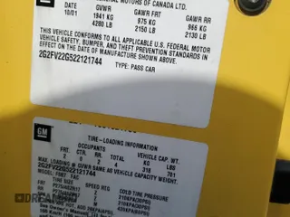 2002 Pontiac Firebird Formula z VIN 2G2FV22G522121744, wystawiony jako Copart lot #46989175 z przebiegiem Nie podano mil oraz Szkoda całkowita • Salvage title. Historia ofert i sprzedaży dostępna na DreamBid. Obrazek 12.
